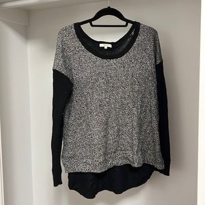 Madewell S Black White knit sweater